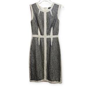 BCBG Max Azria Black and White Dress - Size 2 - Gently Worn